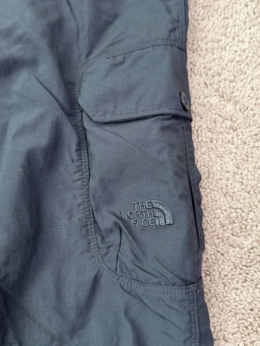 The North Face Pants Mens XL Gray Ripstop Nylon Hiking Outdoor Cargo Camping